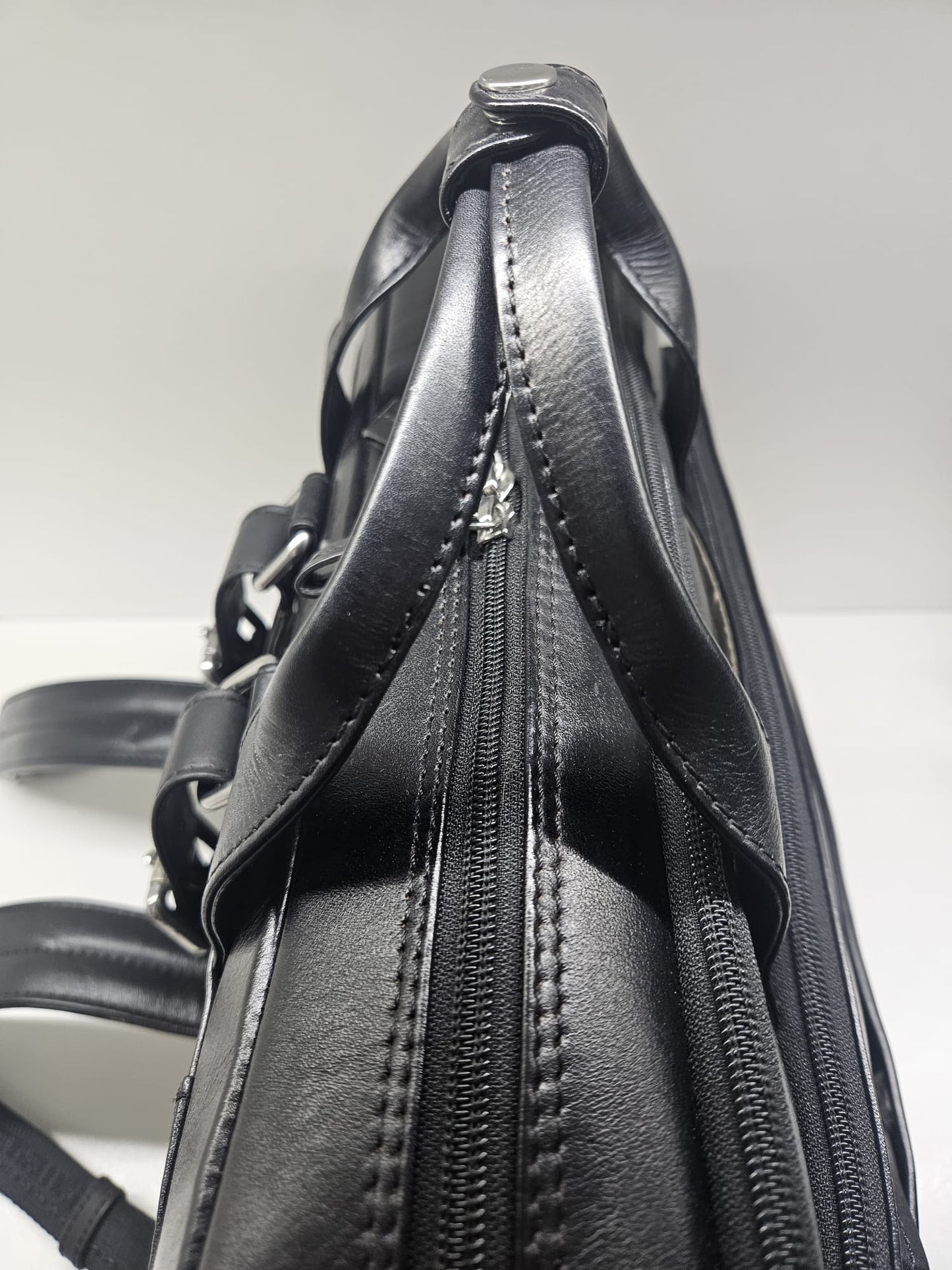 Cartella/Zaino uomo brand Acciaio in pelle vitello vacchetta