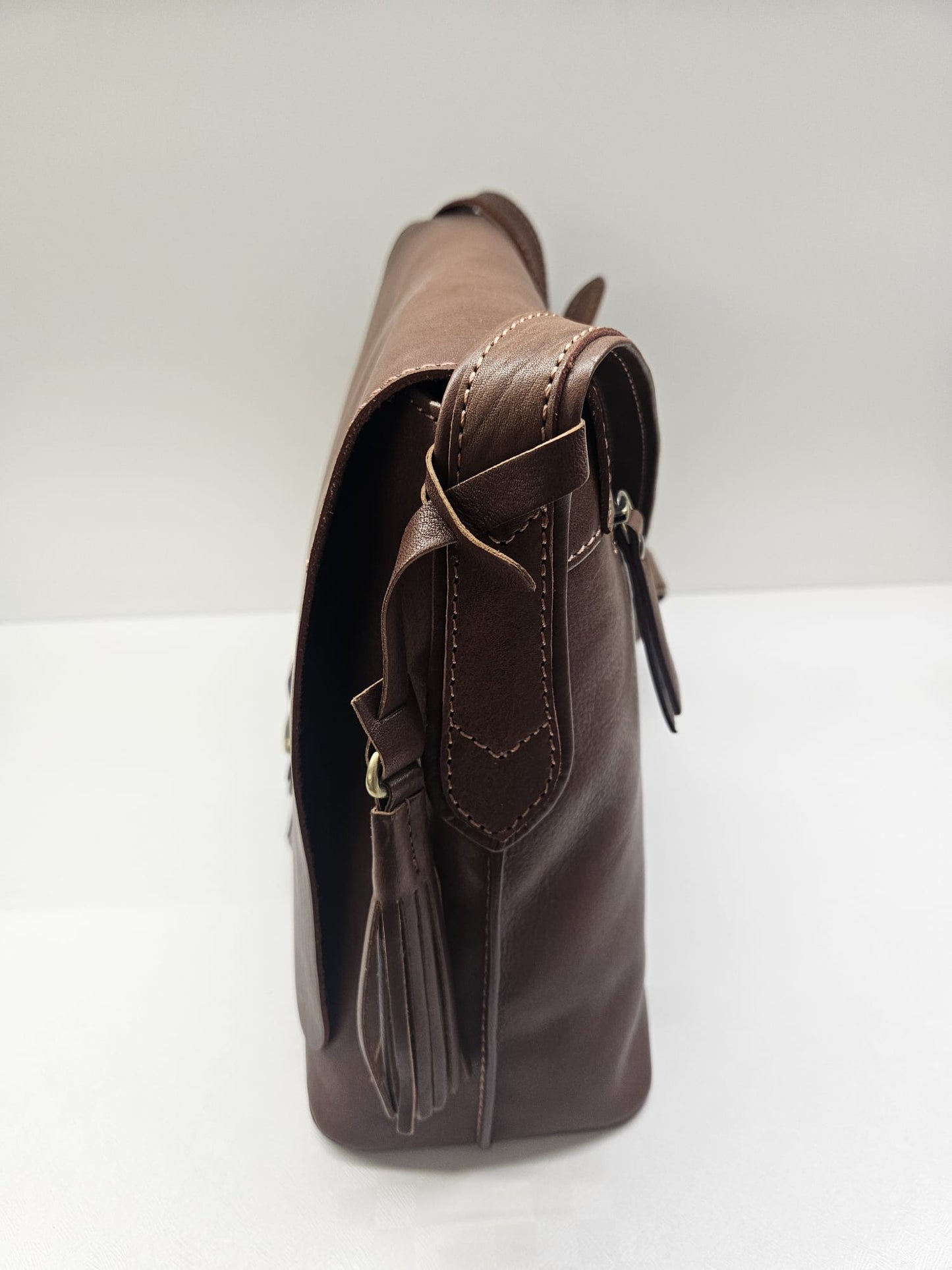 Borsa donna Acciaio collezione Liberty in vera pelle "vacchetta"