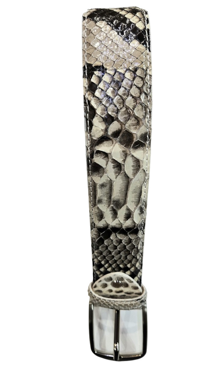 Cintura in vero Pitone colore roccia