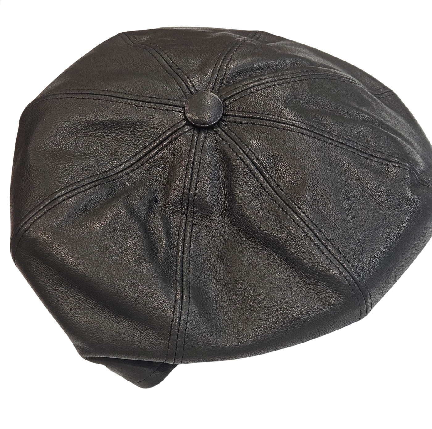 Cappello Galles Hat in pelle Nappa Nero e marrone taglia 58/59