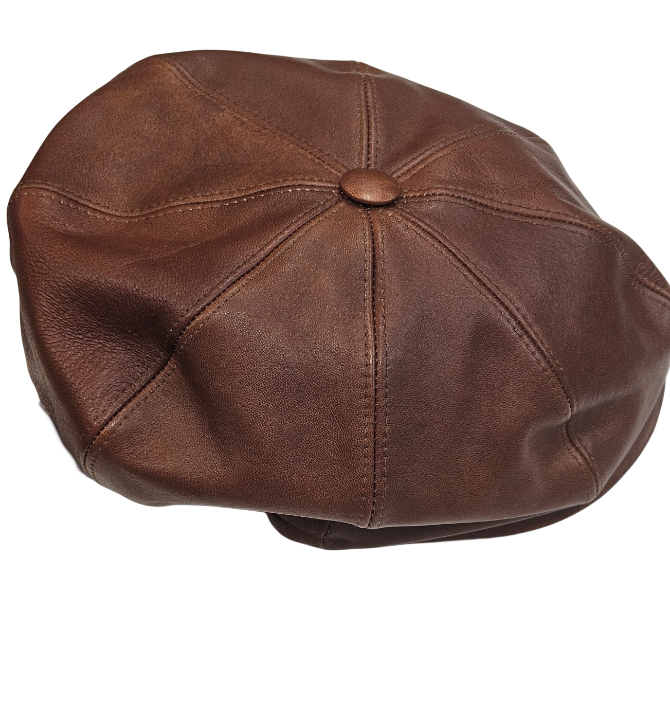 Cappello Galles Hat in pelle Nappa Nero e marrone taglia 58/59