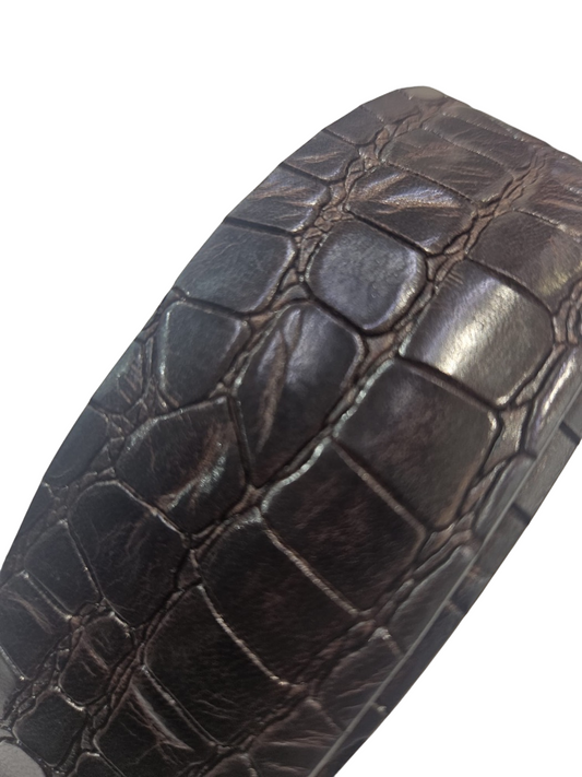 Cintura in vitello stampato cocco