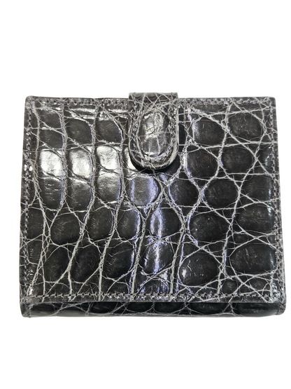 Portafoglio donna in vero coccodrillo.
