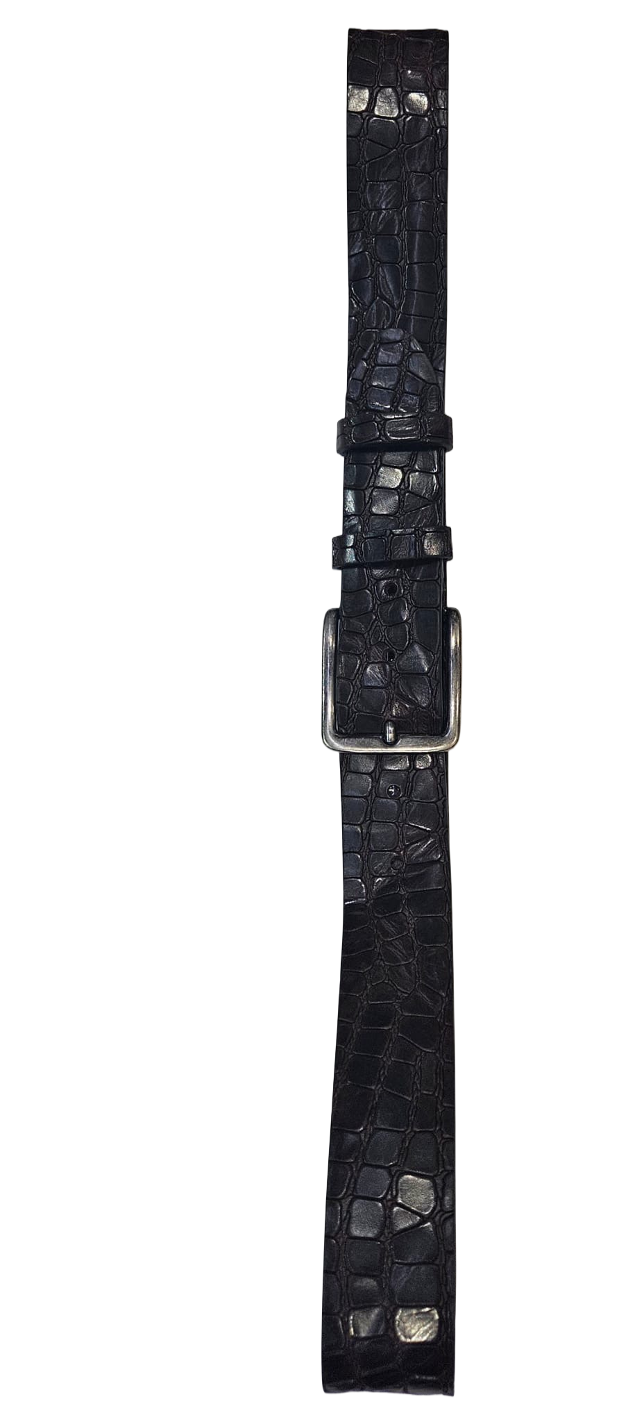 Cintura in vitello stampato cocco