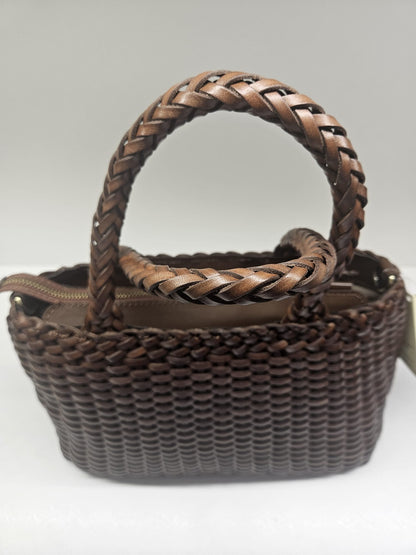 Borsa donna in pelle di vitello tutta intrecciata a mano