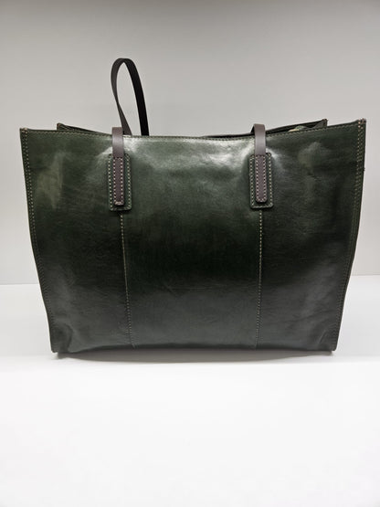 Borsa shopping donna Chiarugi handmade in Florence in pelle "vacchetta"