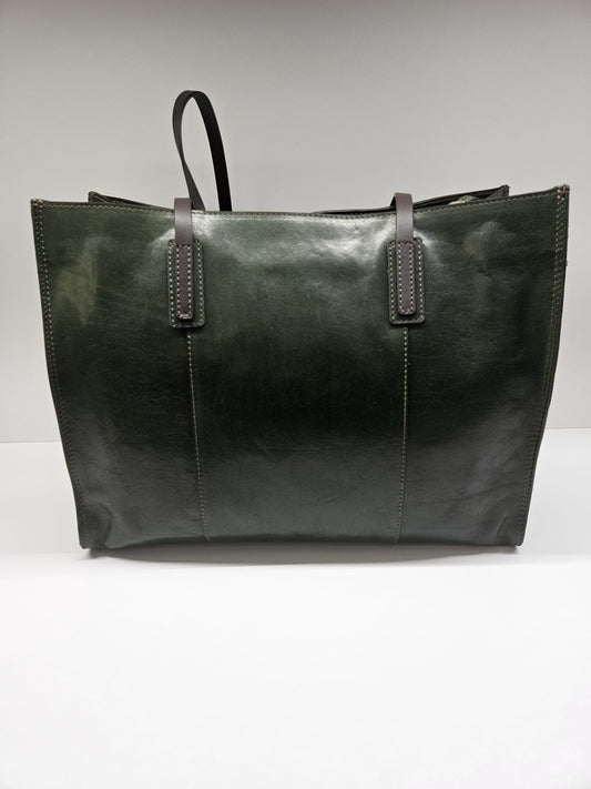 Borsa shopping donna Chiarugi handmade in Florence in pelle "vacchetta"