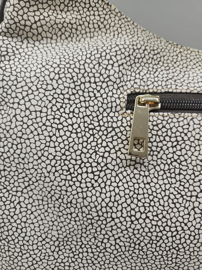 Borsa donna linea Simo in stampo &nbsp;tapiro con rifiniture in pelle di vitello