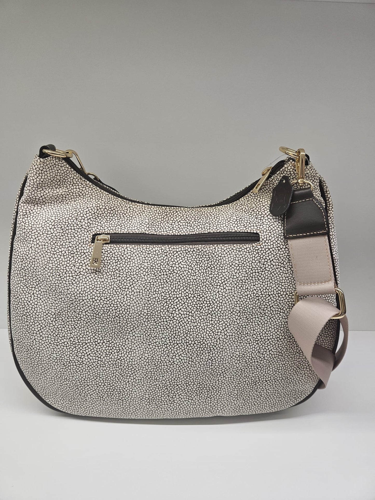 Borsa donna linea Simo in stampo &nbsp;tapiro con rifiniture in pelle di vitello