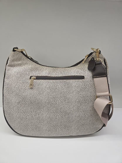 Borsa donna linea Simo in stampo &nbsp;tapiro con rifiniture in pelle di vitello