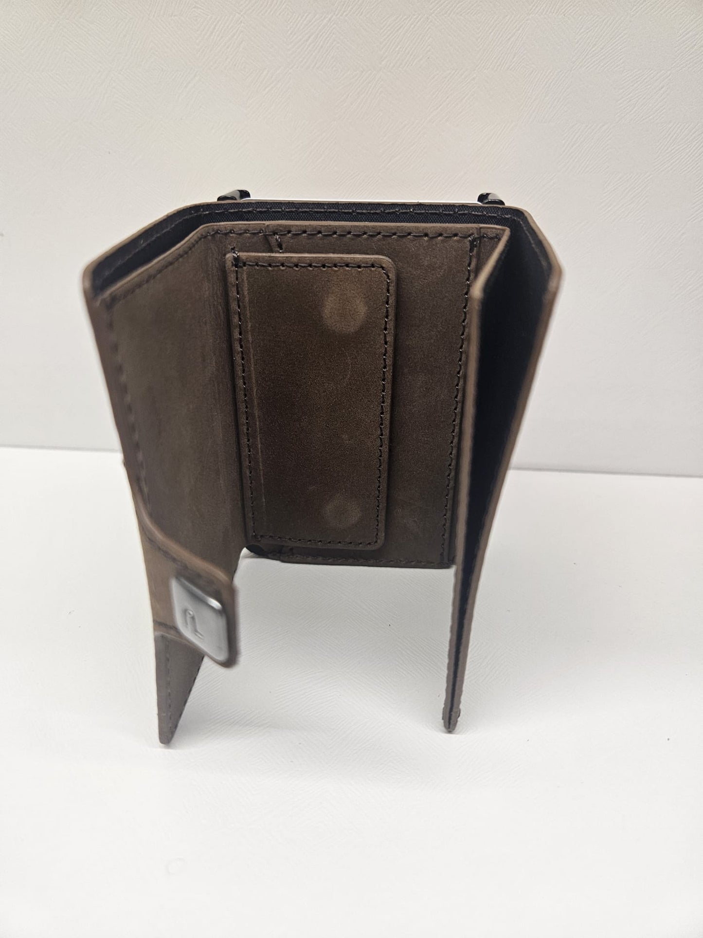 Klik slim wallet Puristo colore nero e marrone