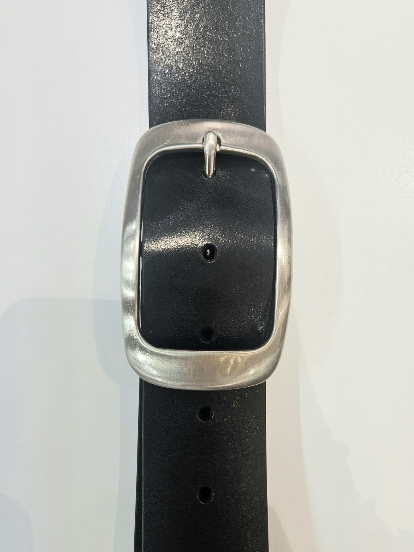 Cintura donna x jeans in cuoio con fibbia in metallo doppia