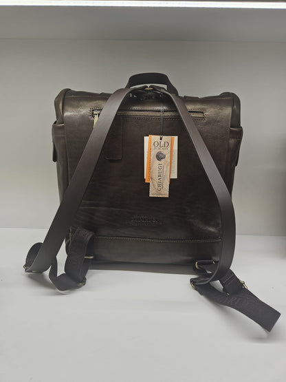 Zaino uomo Chiarugi in pelle vacchetta fatto a mano made in italy Firenze.