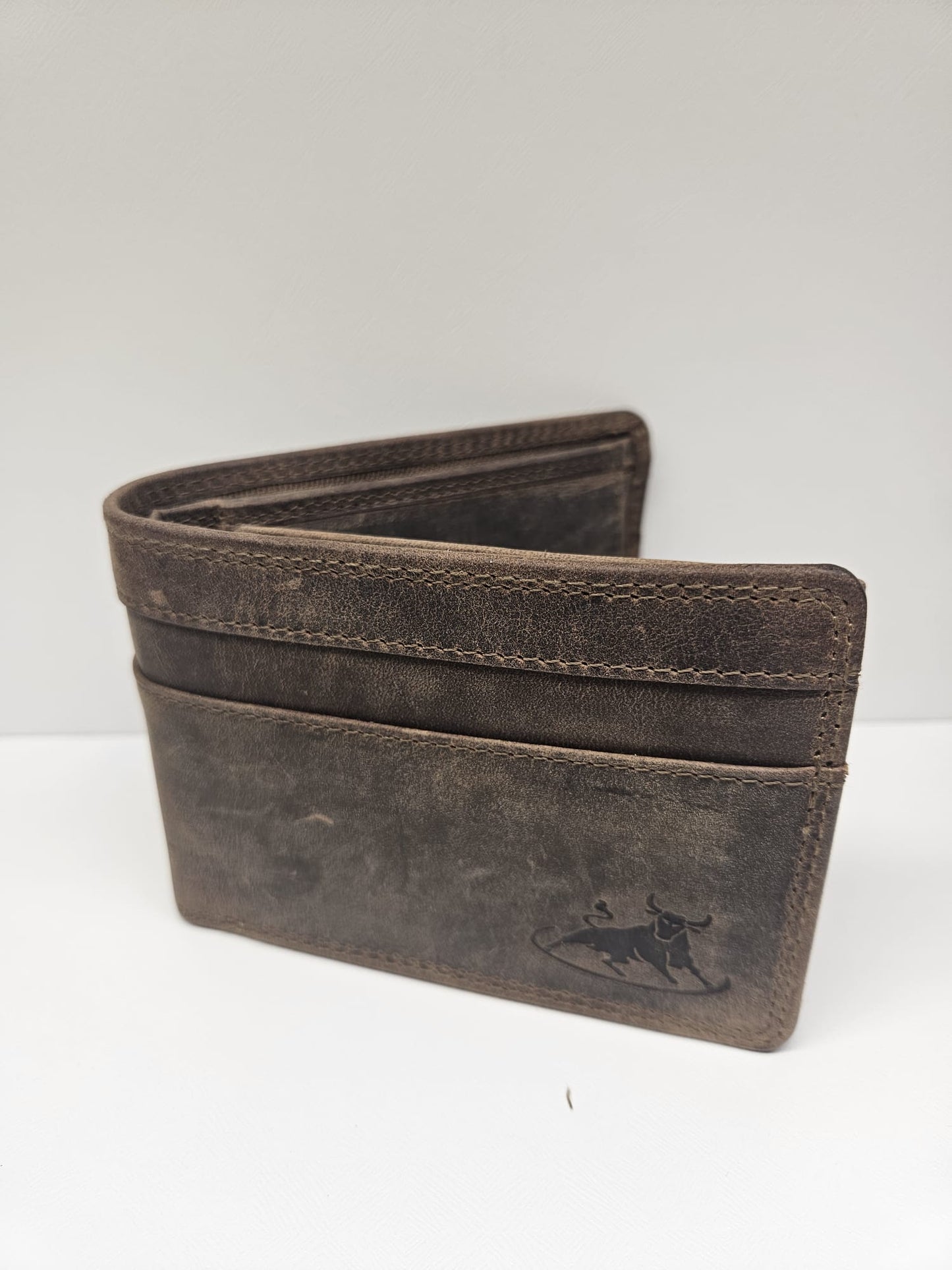 Portafoglio uomo in pelle di toro