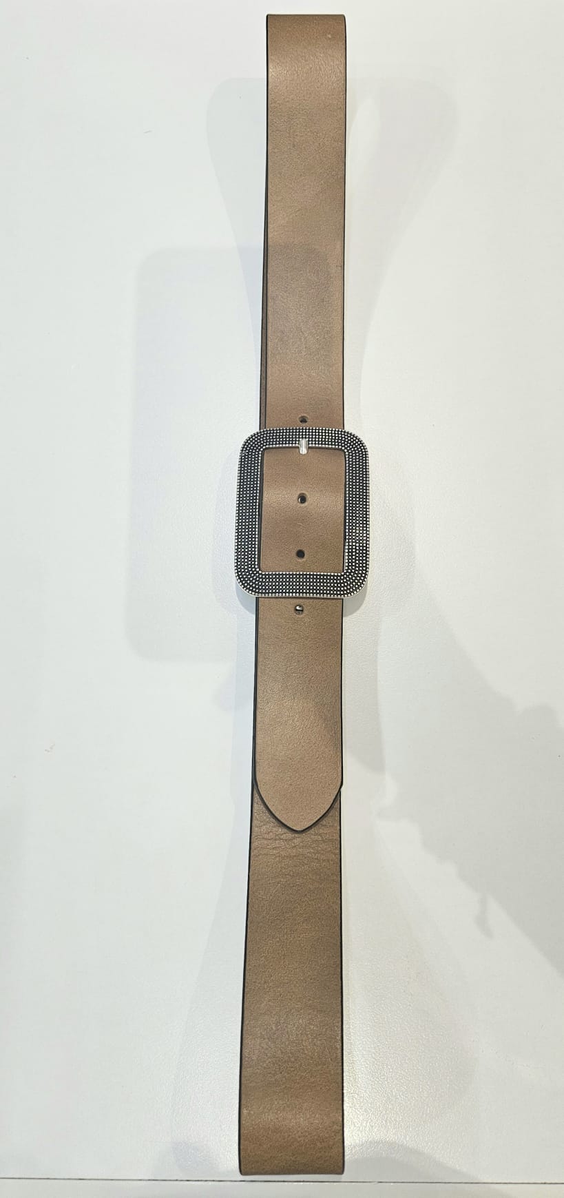 Cintura jeans donna in pelle vitello con fibbia lavorata