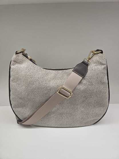 Borsa donna linea Simo in stampo &nbsp;tapiro con rifiniture in pelle di vitello