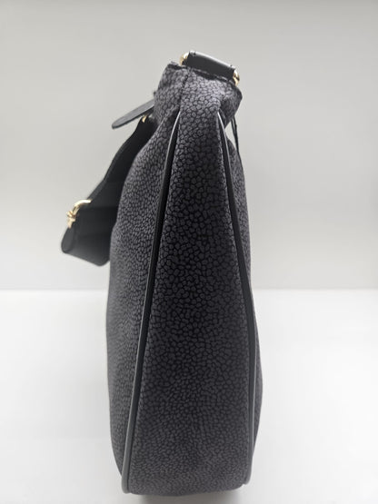 Borsa donna linea Simo in stampo &nbsp;tapiro con rifiniture in pelle di vitello