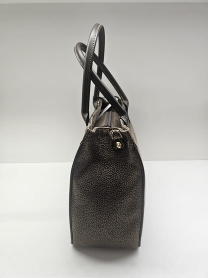 Borsa donna linea Simo in stampo &nbsp;tapiro con rifiniture in pelle di vitello