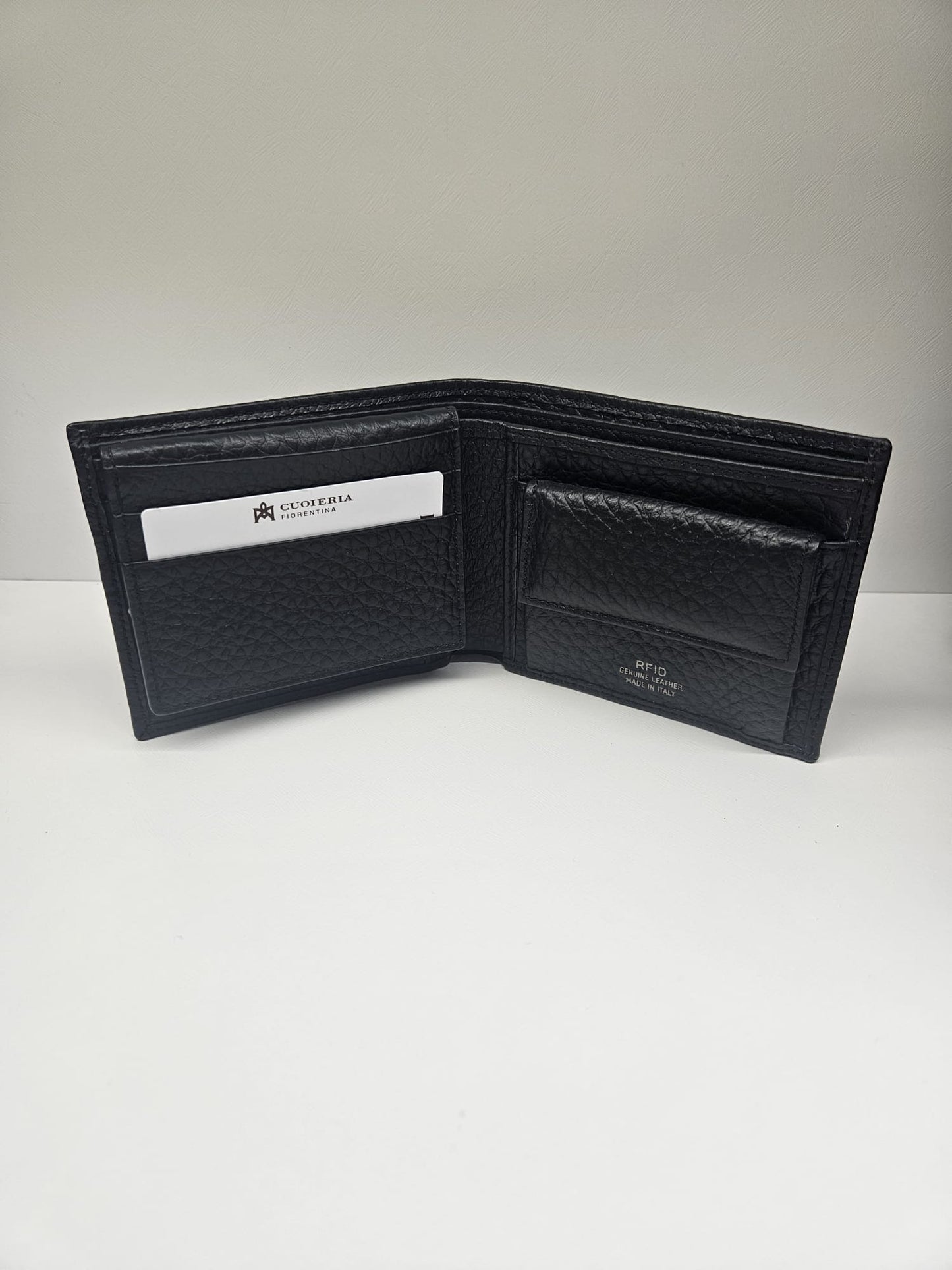 Portafoglio uomo in pelle vitello butolato cuoieria fiorentina.