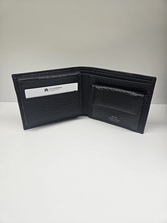 Portafoglio uomo in pelle vitello butolato cuoieria fiorentina.