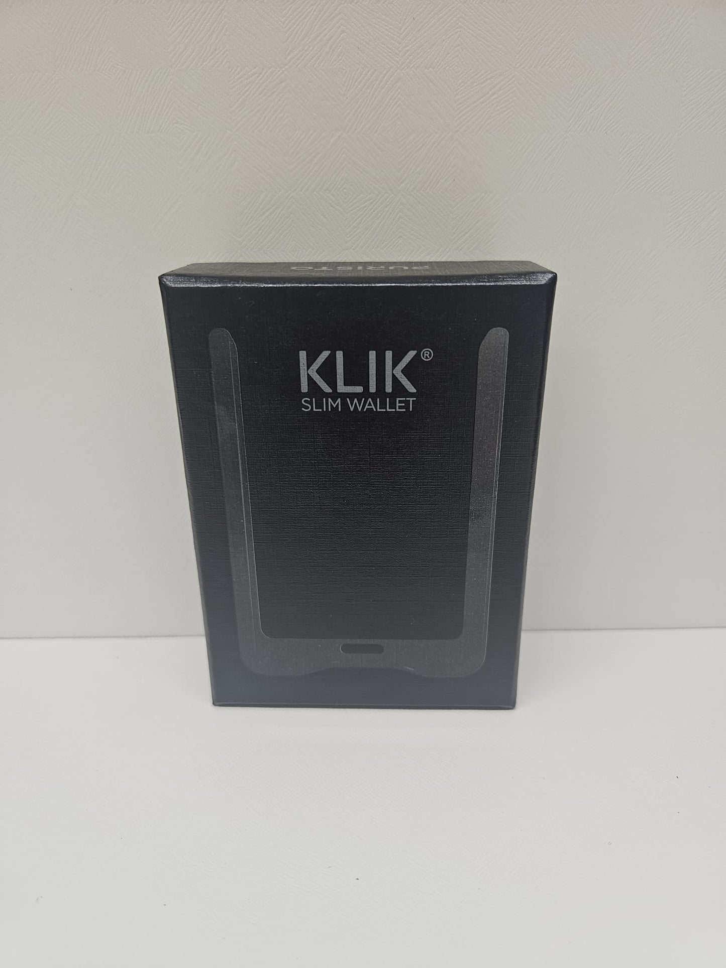 Klik slim wallet Puristo colore nero e marrone
