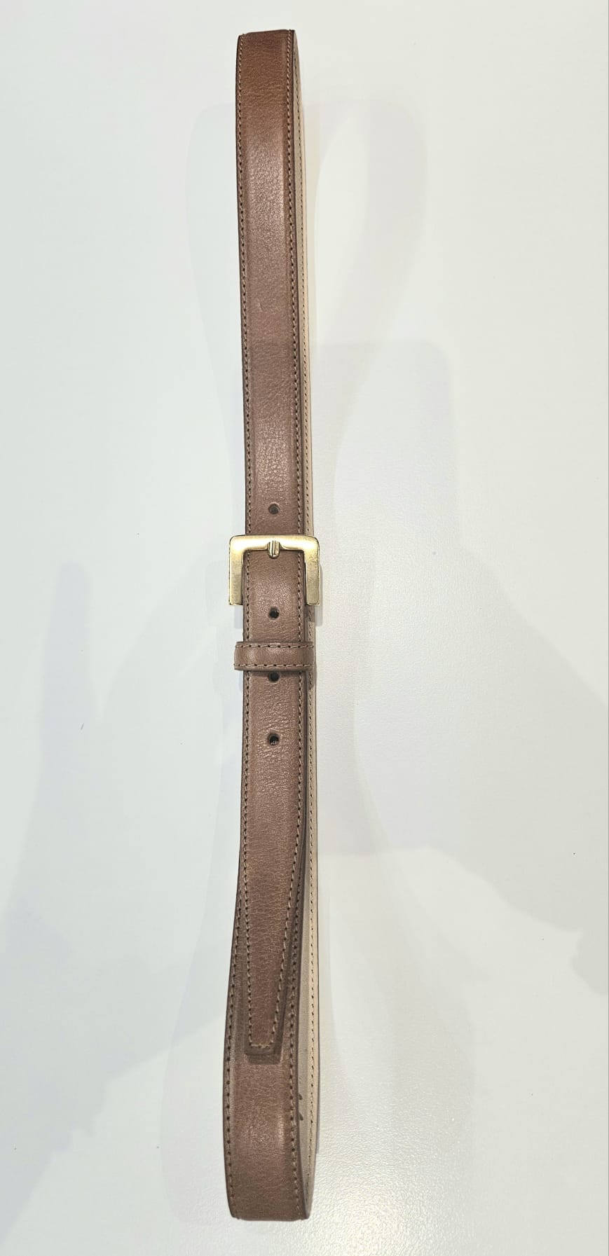 Cintura donna classica in pelle di vitello con fibbia oro cm 2.5