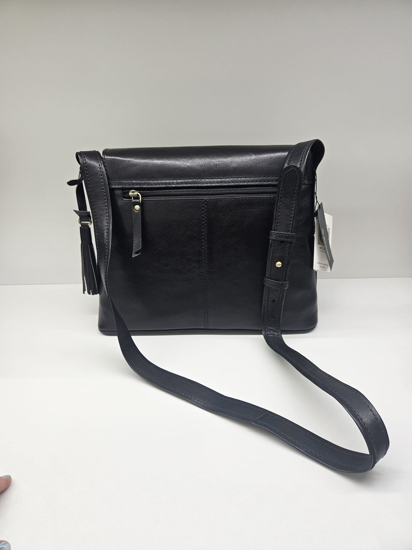 Borsa donna Acciaio collezione Liberty in vera pelle "vacchetta"