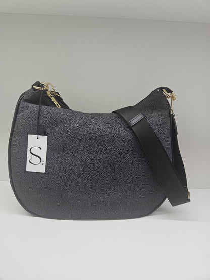 Borsa donna linea Simo in stampo &nbsp;tapiro con rifiniture in pelle di vitello