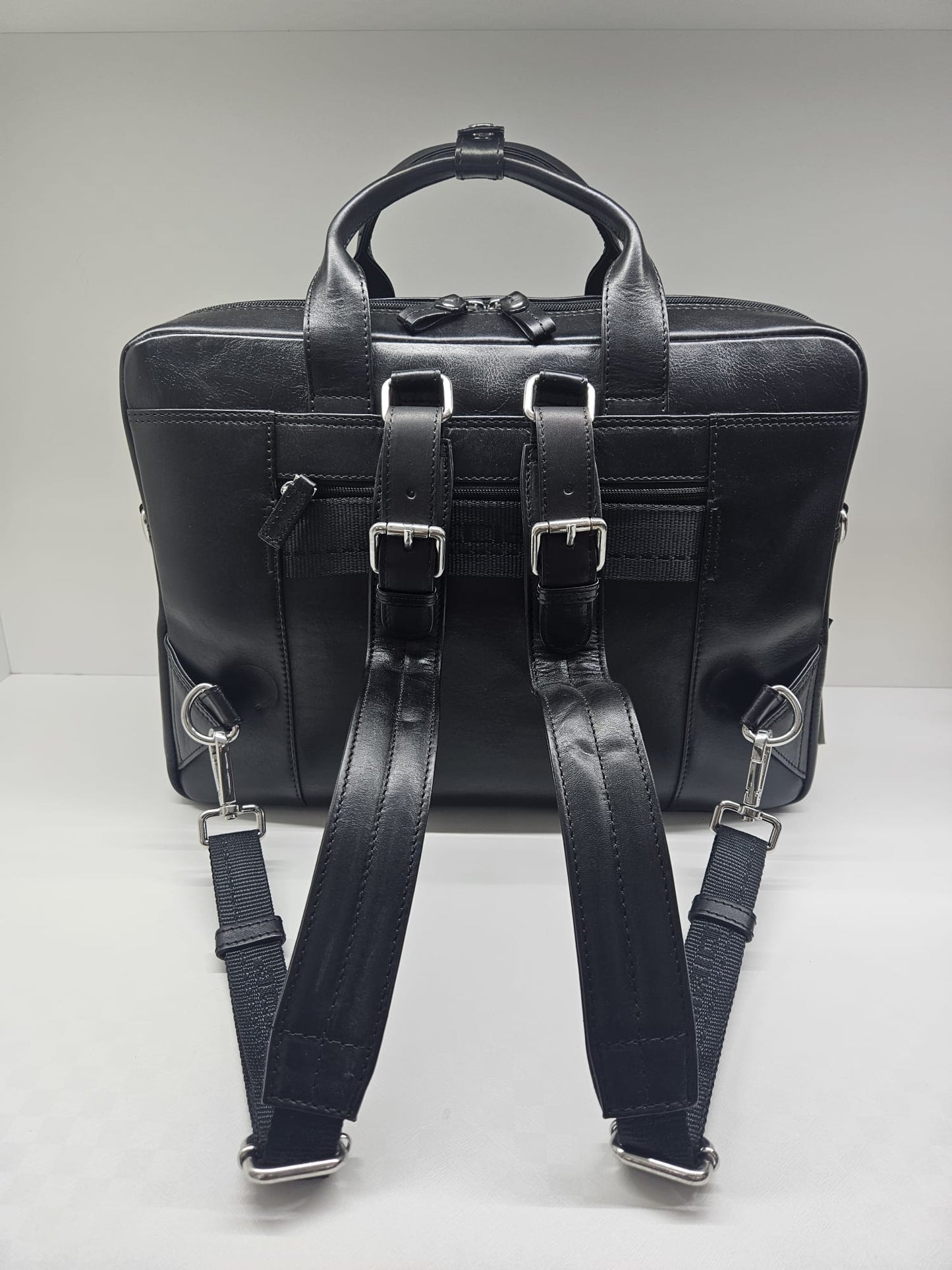 Cartella/Zaino uomo brand Acciaio in pelle vitello vacchetta