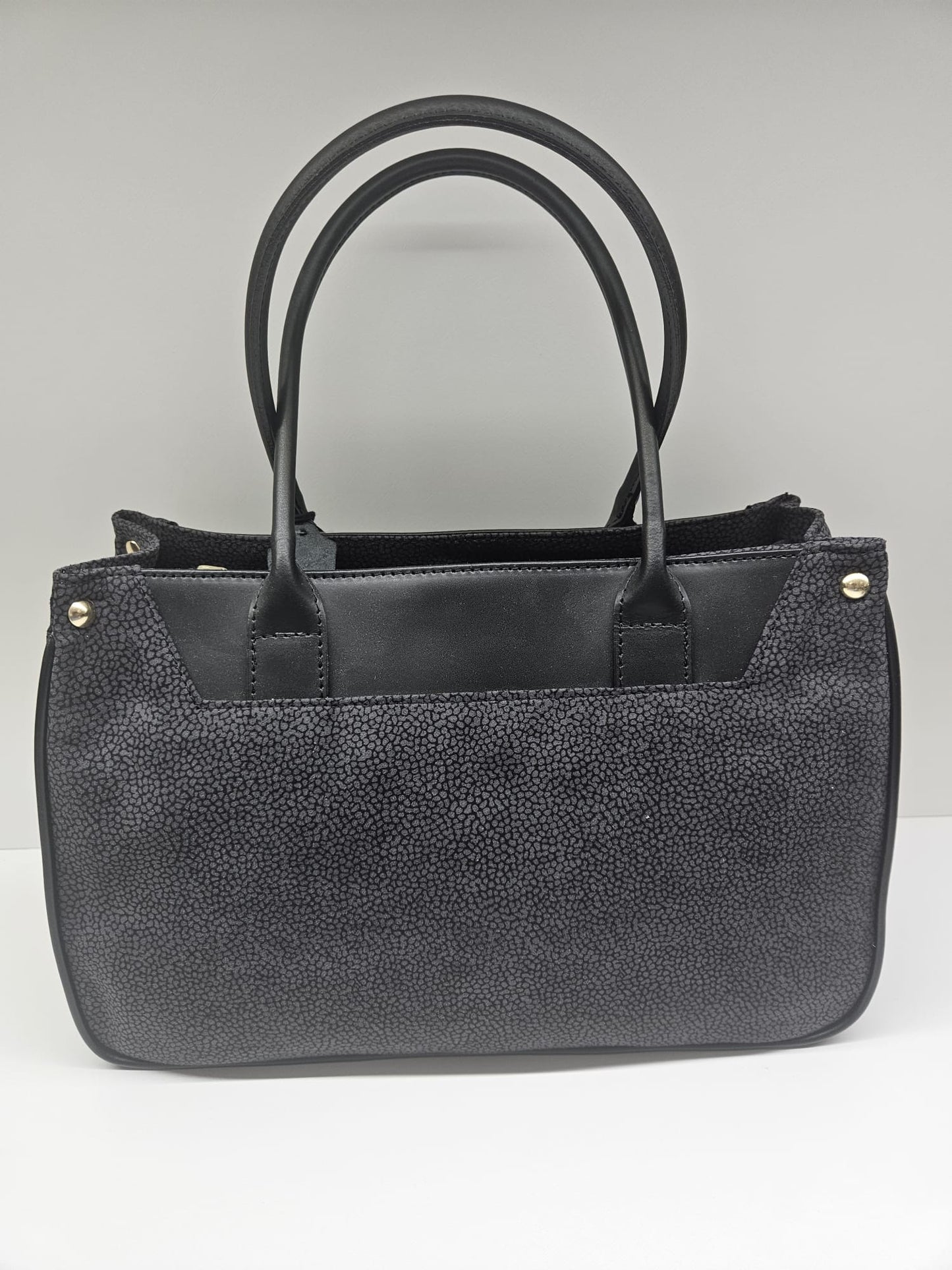 Borsa donna linea Simo in stampo &nbsp;tapiro con rifiniture in pelle di vitello