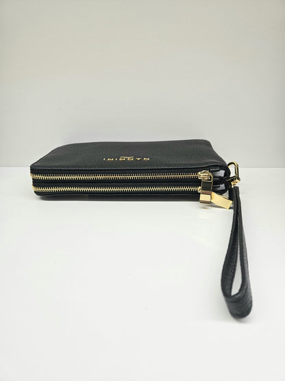 Portafoglio donna Nannini linea Wallis colore nero Portafoglio moderno e un design made in italy.