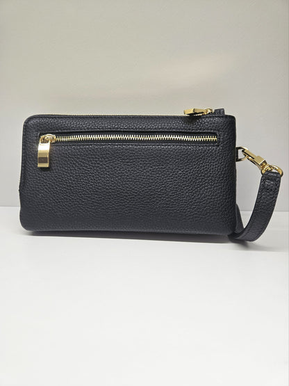 Portafoglio donna Nannini linea Wallis colore nero Portafoglio moderno e un design made in italy.