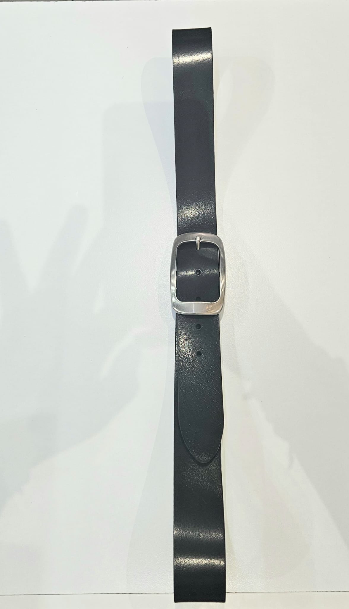 Cintura donna x jeans in cuoio con fibbia in metallo doppia