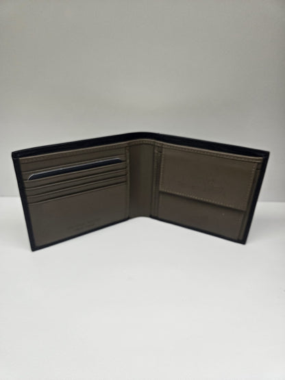 Portafoglio uomo harmontblaine bicolore in Pelle di vitello con stampo antigraffio.