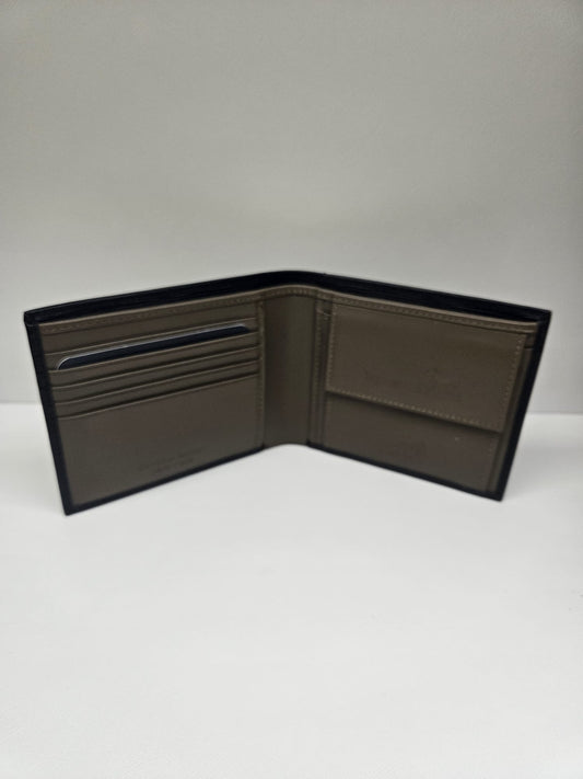 Portafoglio uomo harmontblaine bicolore in Pelle di vitello con stampo antigraffio.