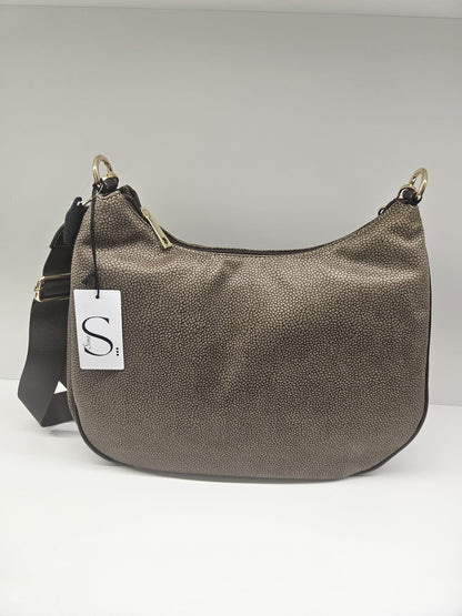 Borsa donna linea Simo in stampo &nbsp;tapiro con rifiniture in pelle di vitello