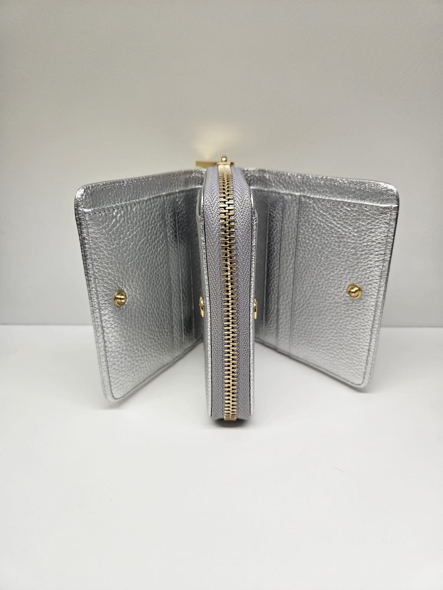 Portafoglio donna Nannini linea Wallis colore argento.