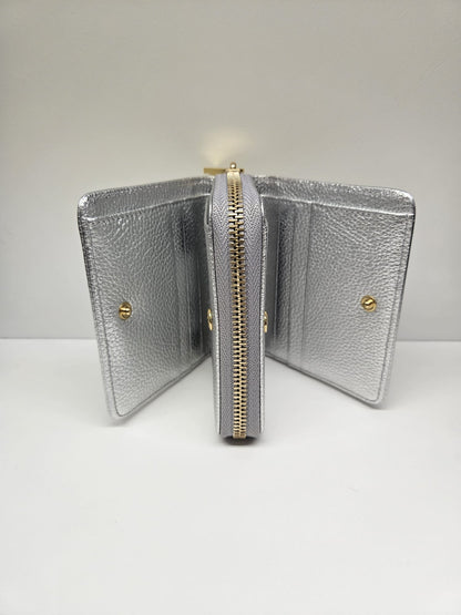 Portafoglio donna Nannini linea Wallis colore argento.