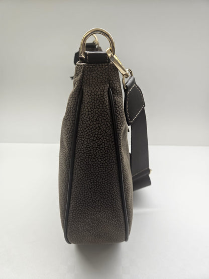 Borsa donna linea Simo in stampo &nbsp;tapiro con rifiniture in pelle di vitello